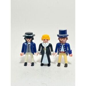 Vintage Playmobil 1990 Geobra Historical Figures Lot 3 Victorian People Figures